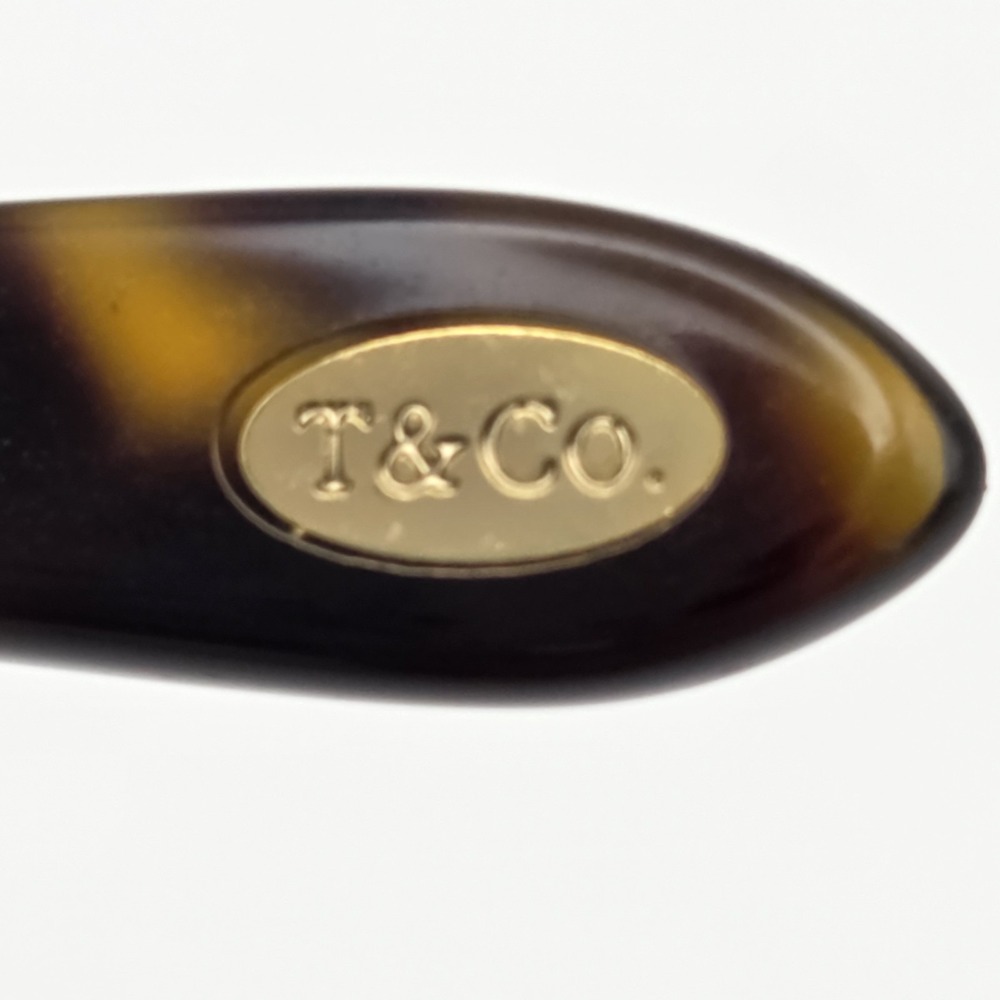Tiffany & Co Tortoiseshell Crystal Studded Keyhole Sunglasses TF4043-B Authentic - Picture 9 of 11